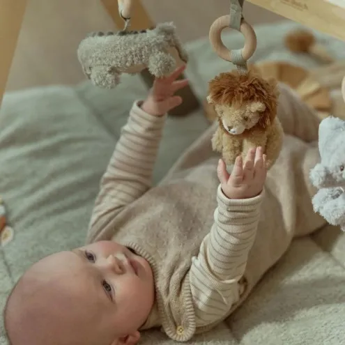 Poklon za rođenje djeteta drvene igračke i drveni baby gym sa safari životinjama