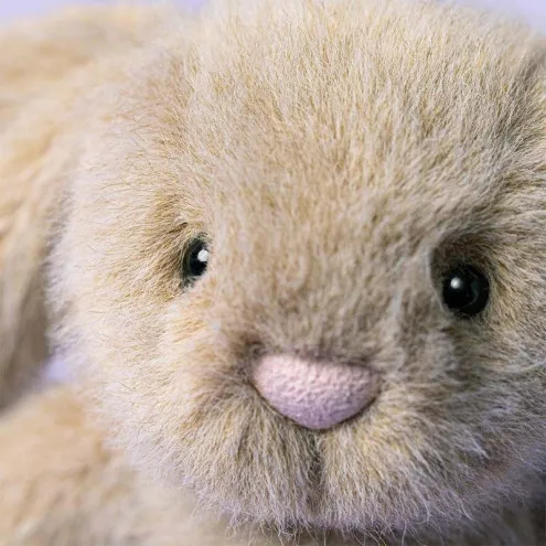 Jellycat zeko Oat Flufflet mekani detalj lica