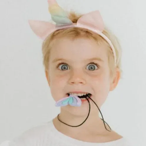 Jellystone senzorna ogrlica za žvakanje Sirenin rep Pastel od silikona bez BPA